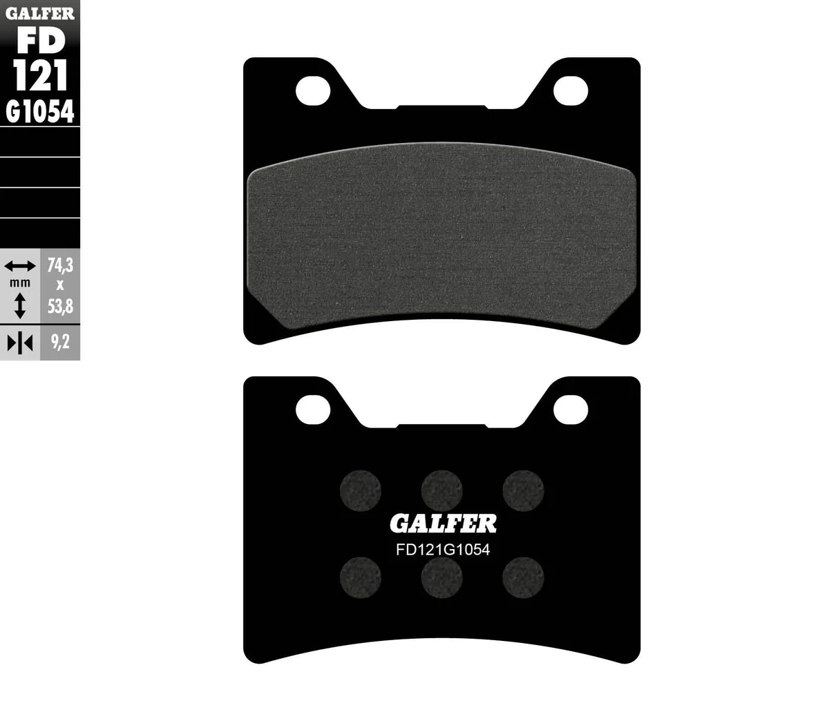 GALFER - FD121G1054 - G-Semi-Metallic Brake Pads