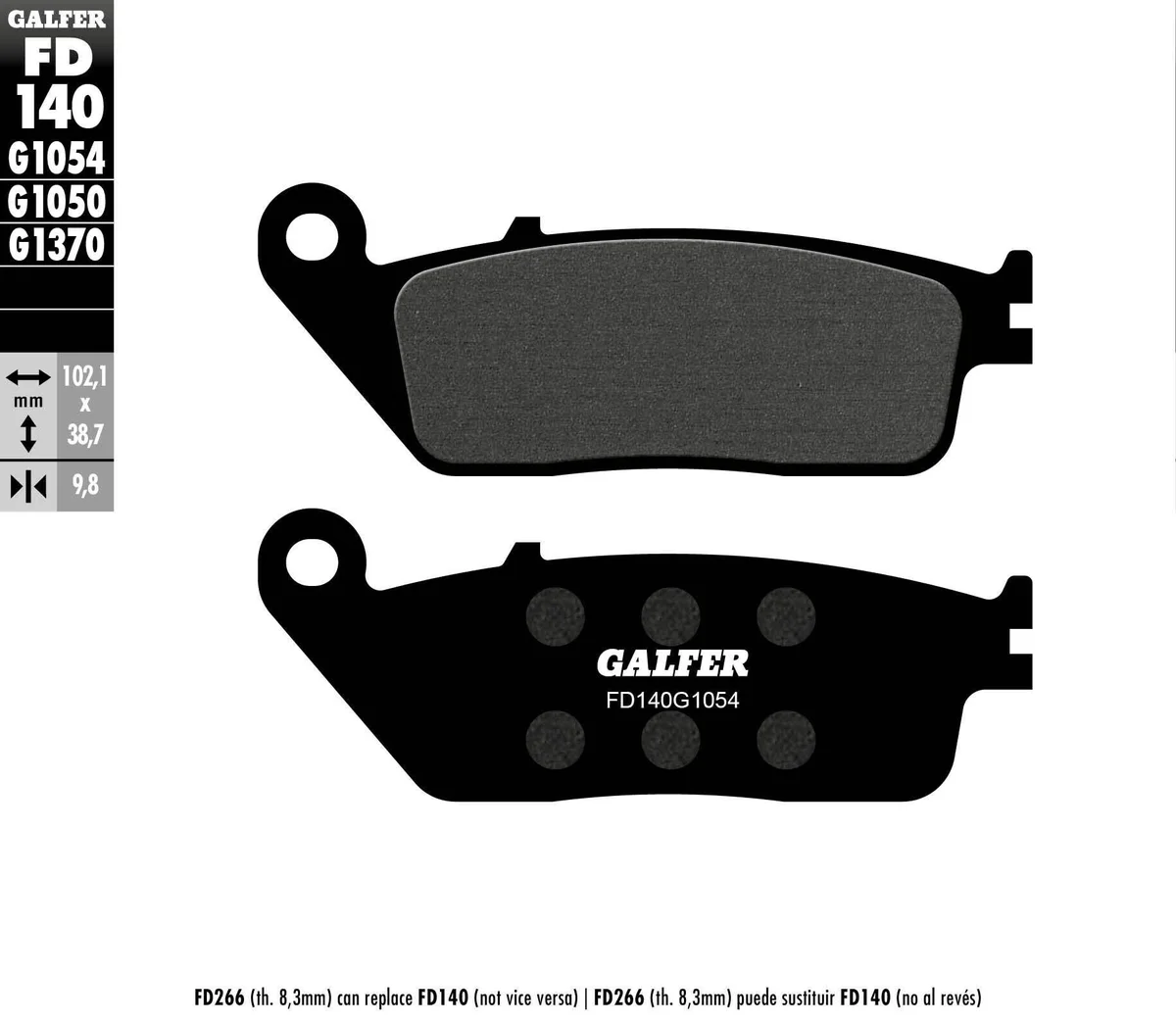 GALFER - FD140G1054 - G-Semi-Metallic Brake Pads