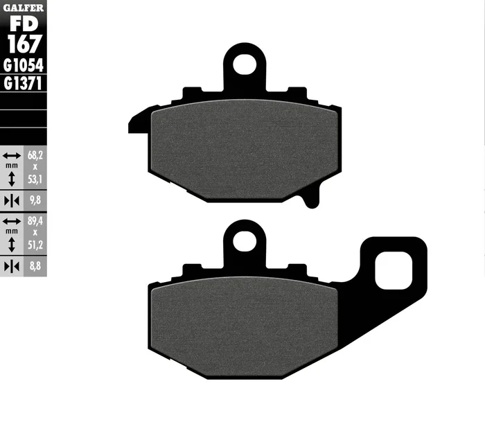 GALFER - FD167G1054 - G-Semi-Metallic Brake Pads