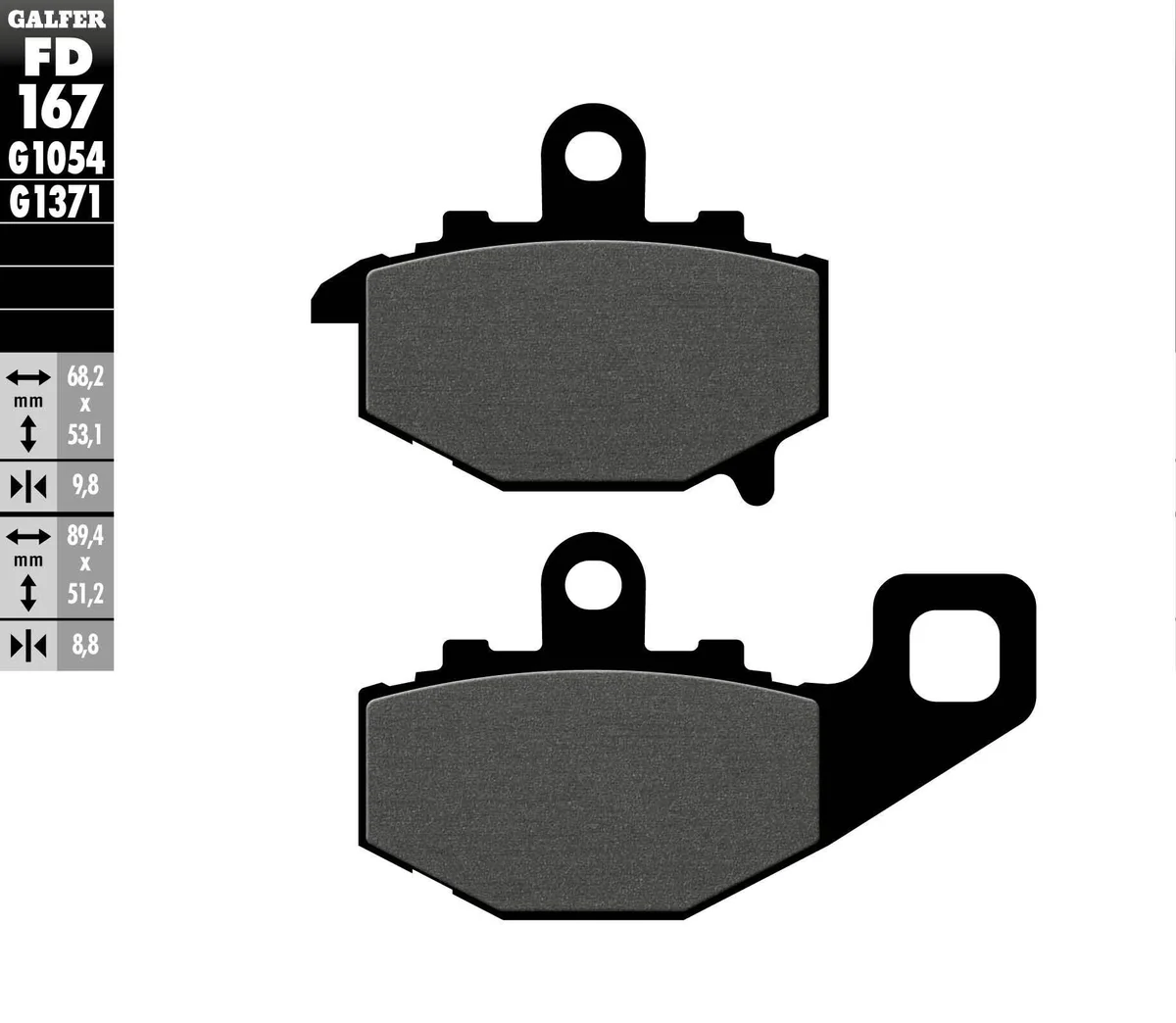 GALFER - FD167G1054 - G-Semi-Metallic Brake Pads