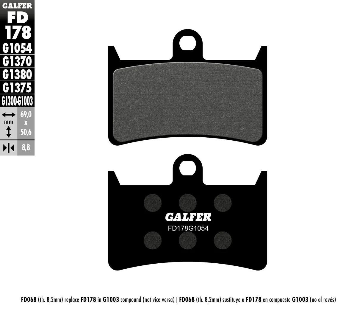 GALFER - FD178G1054 - G-Semi-Metallic Brake Pads