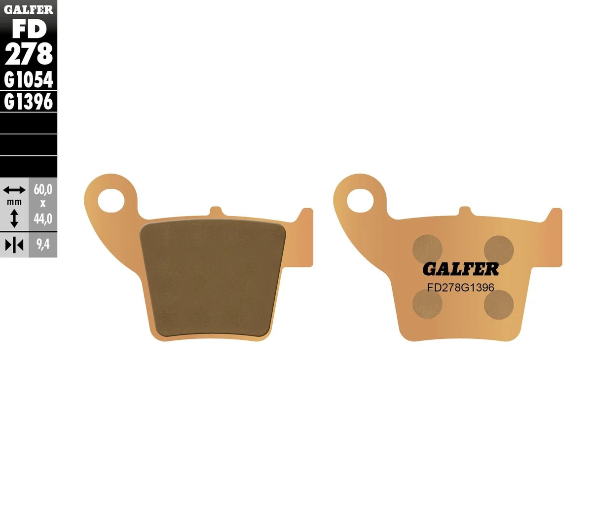 GALFER - FD278G1396 - HH Sintered Brake Pads