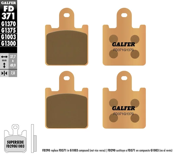 GALFER - FD371G1370 - HH Sintered Brake Pads