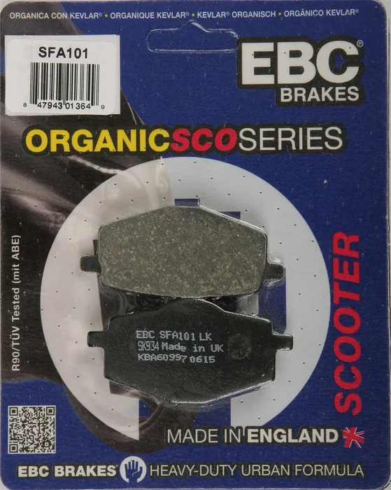 EBC SFA101 High-Performance Organic Brake Pads for Street & Dirt Bikes - Precision Control & Quiet Operation