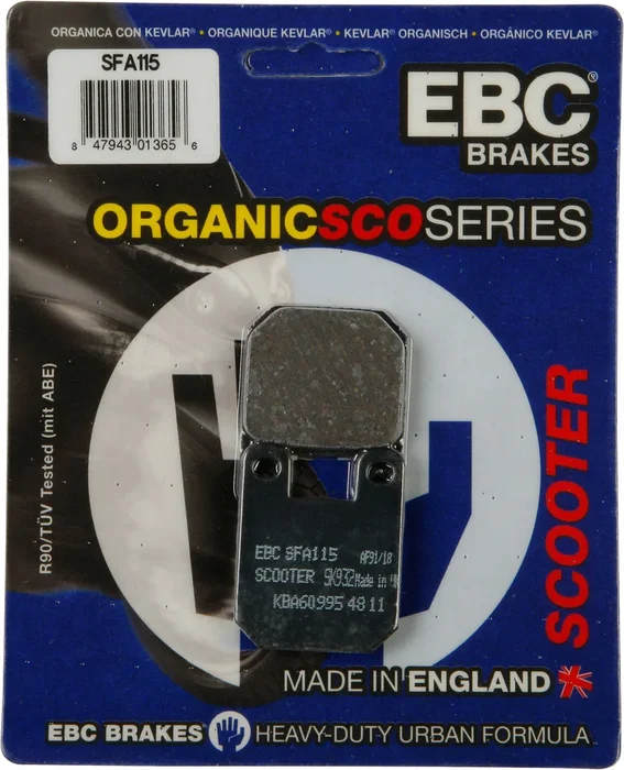 EBC SFA115 Organic Brake Pads - High-Performance Brakes for Street & Dirt Bikes
