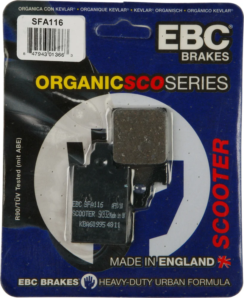 EBC SFA116 Organic Brake Pads - High-Performance Brakes for Street & Dirt Bikes