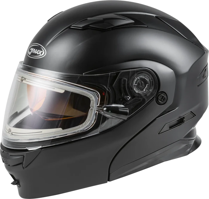 GMAX - M4010077-ECE - MD-01S Modular Snow Helmet Solid w/Quick Release Buckle Electric shield