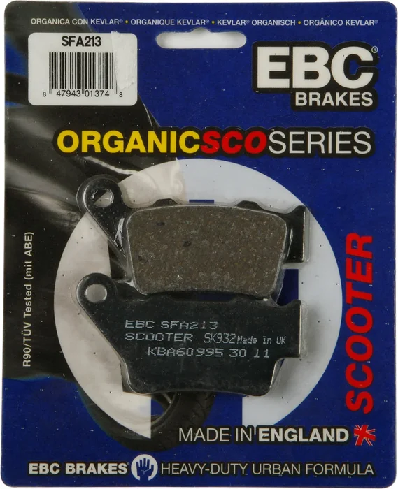 EBC SFA213 Organic Brake Pads - High-Performance Organic Friction Compound for Street & Dirt Bikes