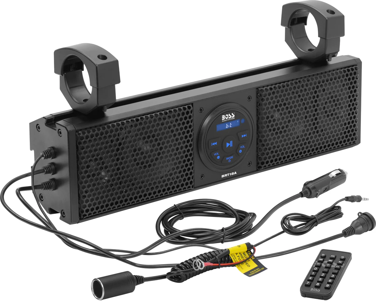 BOSS AUDIO BRT18A Riot UTV Sound Bar - High-Power Bluetooth Audio System for Off-Road Vehicles