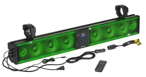 BOSS AUDIO BRT36RGB Riot UTV Sound Bar - High-Power RGB Audio System for ATVs & UTVs