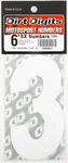 DIRT DIGITS SX63W-3 White Stick-On Racing Numbers - Competition-Grade Vinyl Decals for Powersports