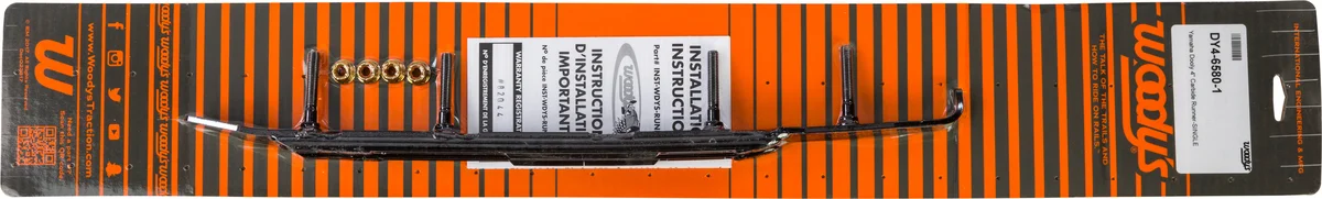 WOODYS DY4-6580 Dooly Carbide Runner - Dual Carbide Blades for Enhanced Skating Control & Durability