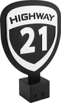 HIGHWAY 21 - 489-9910 - Helmet Tree Header Sign