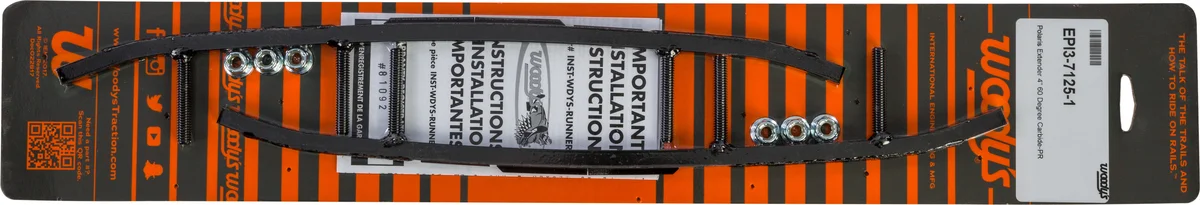 WOODYS EPI3-7125 4" Carbides & Runners - Durable Skis Replacement Parts