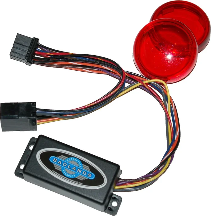 NAMZ CUSTOM CYCLE - ILL-03-RL-C - Run, Brake & Turn Signal Modules with Equalizer & Red Lens Kit