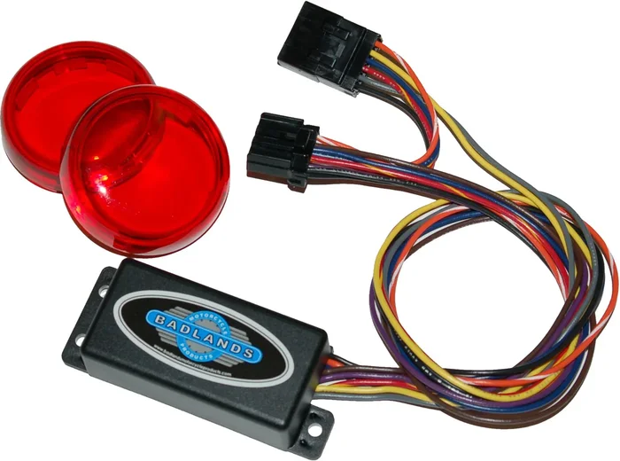 NAMZ CUSTOM CYCLE - ILL-04-RL-C - Run, Brake & Turn Signal Modules with Equalizer & Red Lens Kit