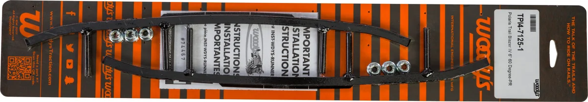 WOODYS Trail Blazer Round Bar Runners 6" - Durable Ski Carbide for Powersports Enthusiasts