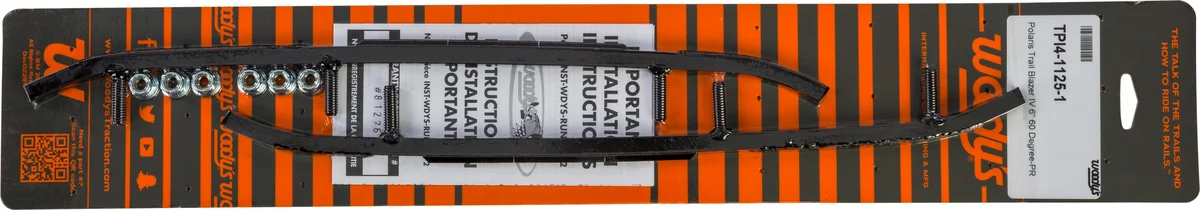 WOODYS TPI4-1125 Trail Blazer Round Bar Runners 6" - Durable Ski Carbide for Powersports