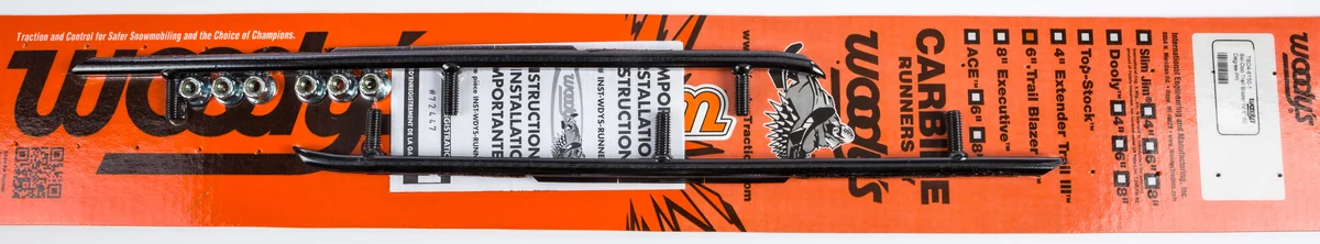 WOODYS Trail Blazer Round Bar Runners 6" - Durable Ski Carbide for Enhanced Performance