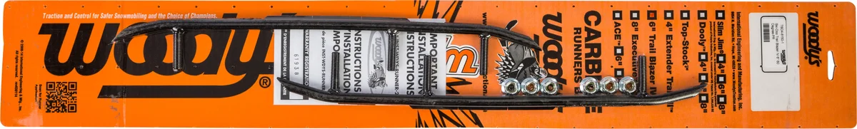 WOODYS Trail Blazer Round Bar Runners 6" - High-Performance Skis/Carbides for Powersports Enthusiasts