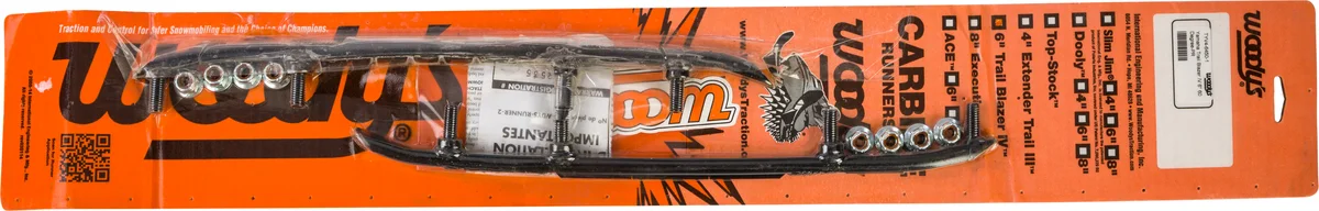 WOODYS TYV4-6450 Trail Blazer Round Bar Runners 6" - Durable Ski Runners for Powersports Vehicles