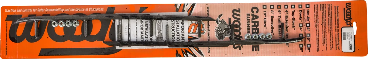 WOODYS TYV4-6500 Trail Blazer Round Bar Runners 6" - Durable Ski Carbide for Powersports Enthusiasts