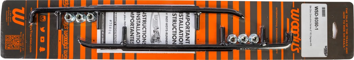 WOODYS WSD-9350 Carbide Runners for Exo-S Skis - Durable, High-Performance Ski Edge Wear Protection