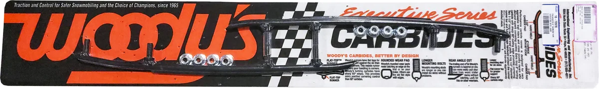 WOODYS WYV-6450 Executive Round Bar Runners - Durable Carbide Skis for Snowmobiles