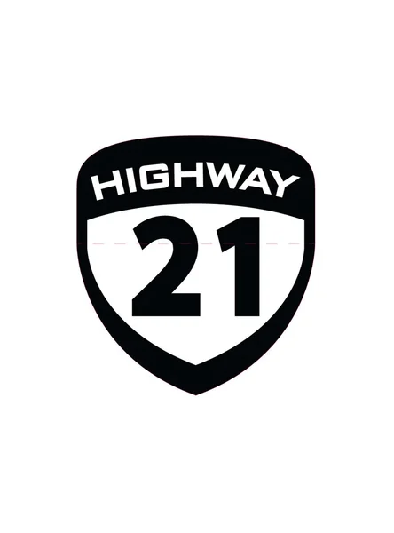 HIGHWAY 21 - 489-9001 - Shield Die Cut Stickers