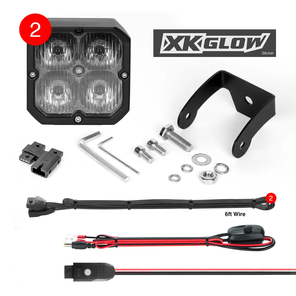 XK GLOW - XK065001-D-KIT - 20W RGB POD Lights
