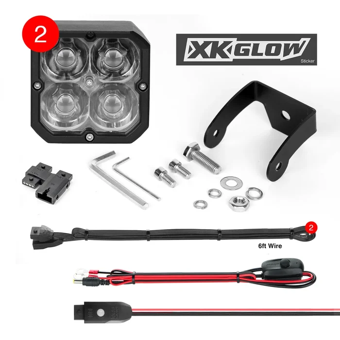 XK GLOW - XK065001-S-KIT - 20W RGB POD Lights