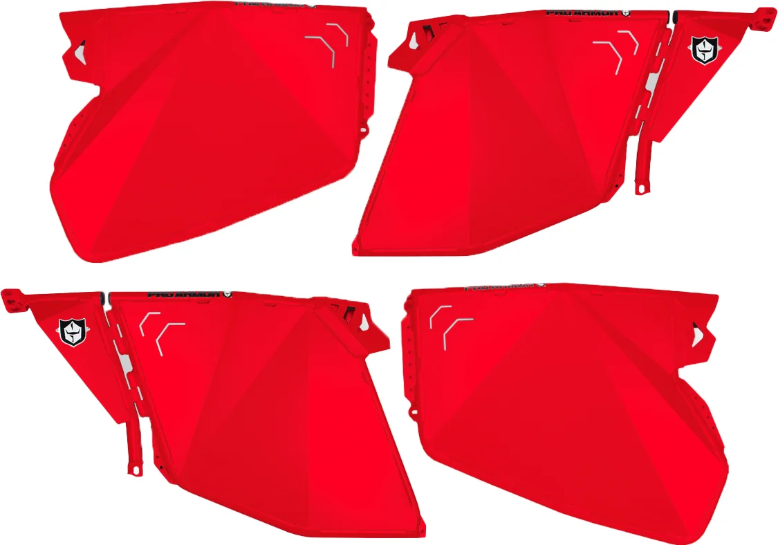 PRO ARMOR P144D000RD-293 Traditional/Tail Door - Durable UTV Cab Door with Weatherproof Design