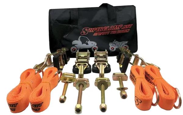 SUPERCLAMP 9000 Heavy-Duty ATV/Utv Tie-Down Kit - Durable Straps for Secure Storage & Transport