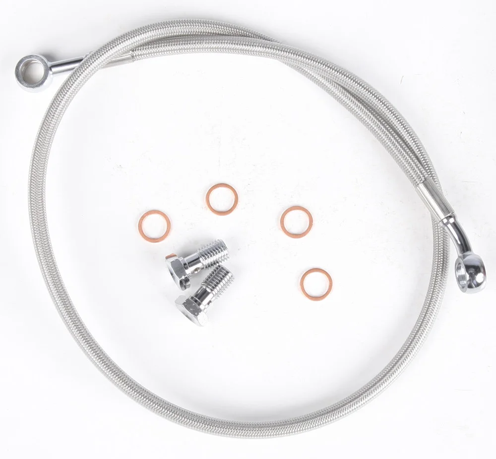 STREAMLINE 30-Inch Universal Rear Brake Line Kit - Durable Braided Stainless Steel for ATVs & UTVs