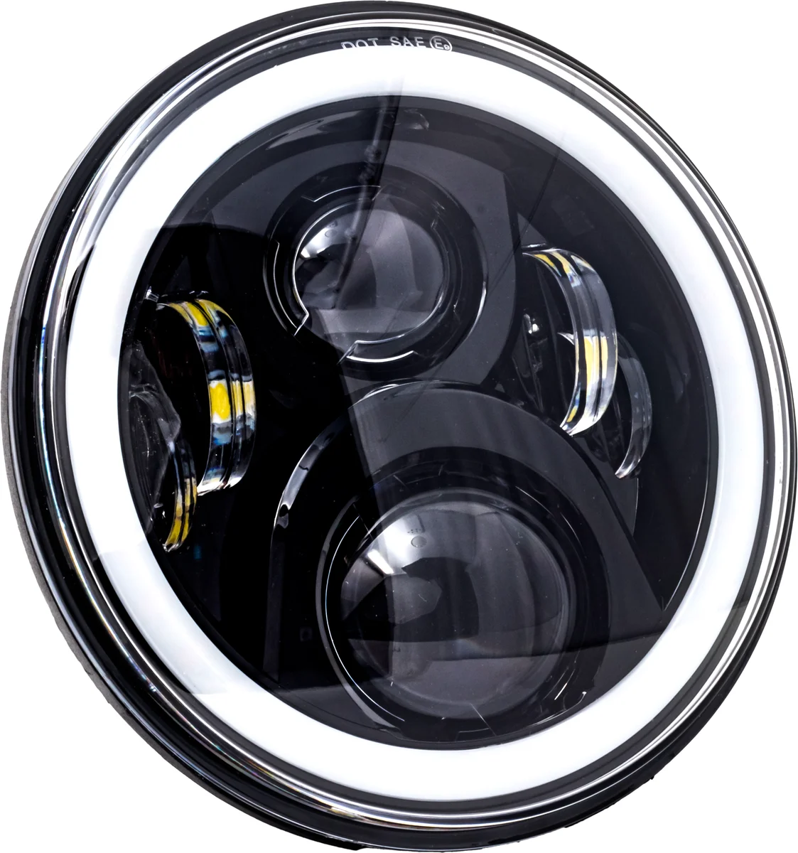 LETRIC LIGHTING CO - LLC-LHC-7DB - 7" LED Headlight Full Halo w/ Mount Adapter