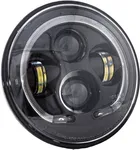 LETRIC LIGHTING CO - LLC-ILHP-7B - 7" LED HEADLIGHT BLACK HALO INDIAN