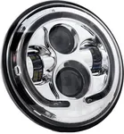 LETRIC LIGHTING CO - LLC-ILHP-7C - 7" LED HEADLIGHT BLACK HALO INDIAN