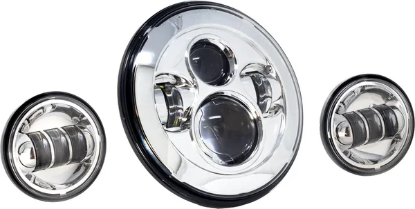 LETRIC LIGHTING CO - LLC-ILHK-7C - 7" LED Headlight w/ Pass Lamps