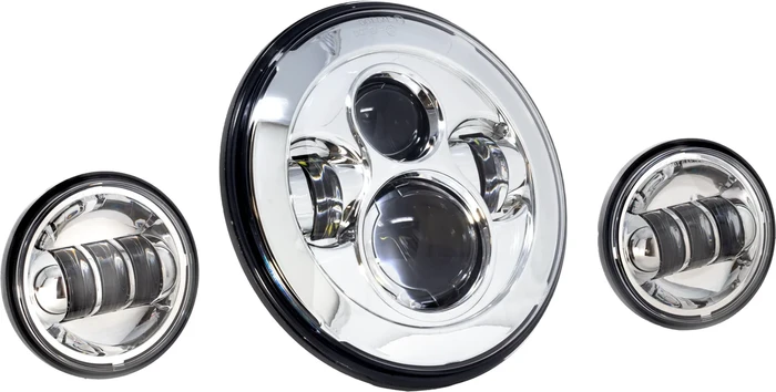 LETRIC LIGHTING CO - LLC-ILHK-7C - 7" LED Headlight w/ Pass Lamps