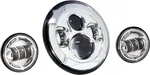 LETRIC LIGHTING CO - LLC-ILHK-7C - 7" LED Headlight w/ Pass Lamps