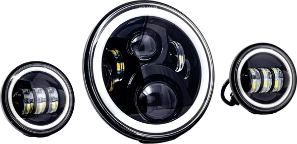 LETRIC LIGHTING CO - LLC-ILHK-7BH - 7" LED Headlight w/ Pass Lamps