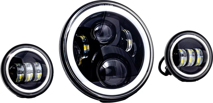 LETRIC LIGHTING CO - LLC-ILHK-7BH - 7" LED Headlight w/ Pass Lamps