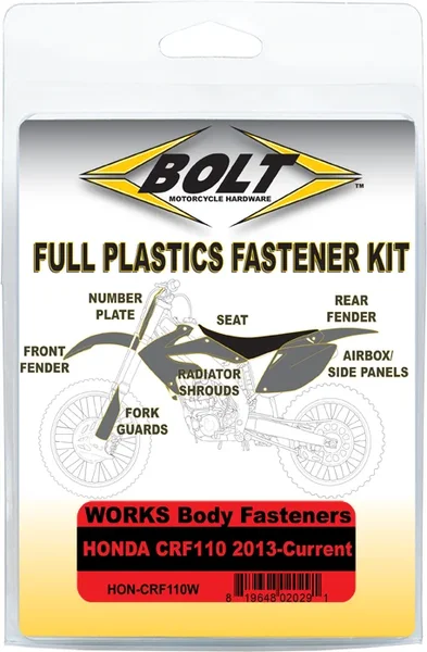 BOLT - HON-CRF110W - Full Body Work Fastener Kit