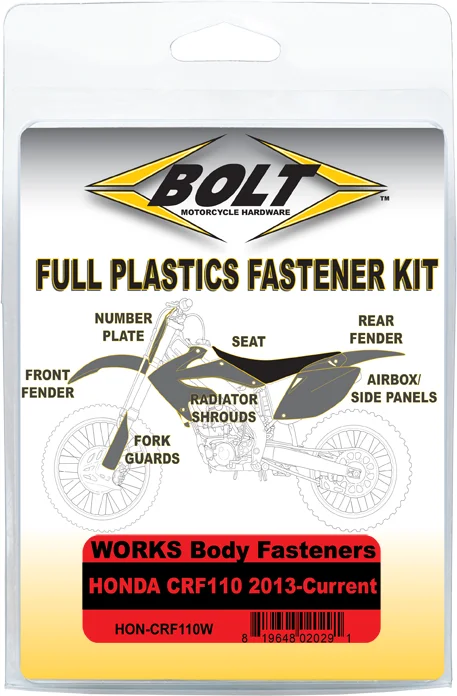 BOLT - HON-CRF110W - Full Body Work Fastener Kit