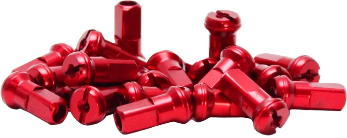 DUBYA - 98-612R - SPOKE NIPPLES RED