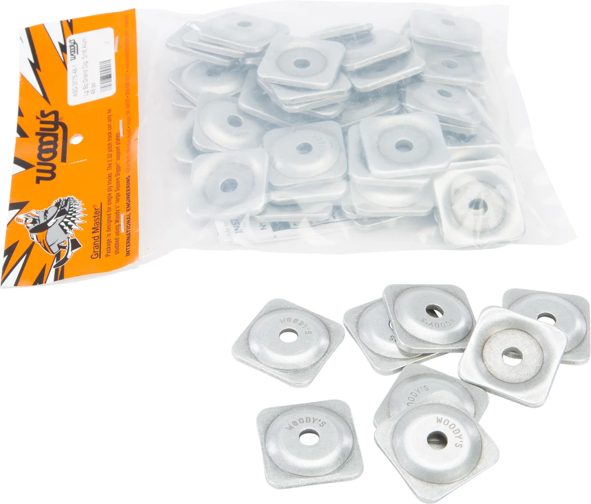 WOODYS ASG-3775-48 Square Grand Digger Support Plate - Durable Track Mounting Solution