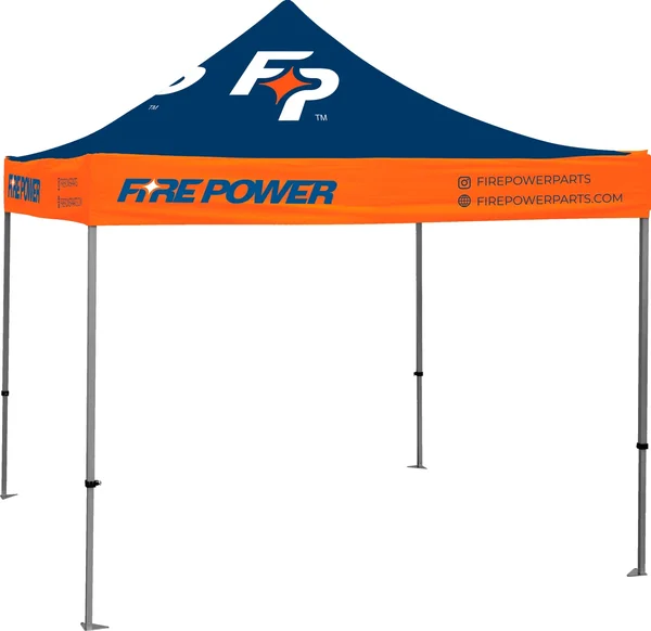 FIRE POWER - HYG-009-FP - FIREPOWER CANOPY 10X10 TENT BLUE W/ WHITE LOGO