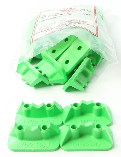 STUD BOY Super-Lite Pro Series Double Backers 0.75" Green - 24/Pk - Durable & Lightweight Motorcycle Accessories