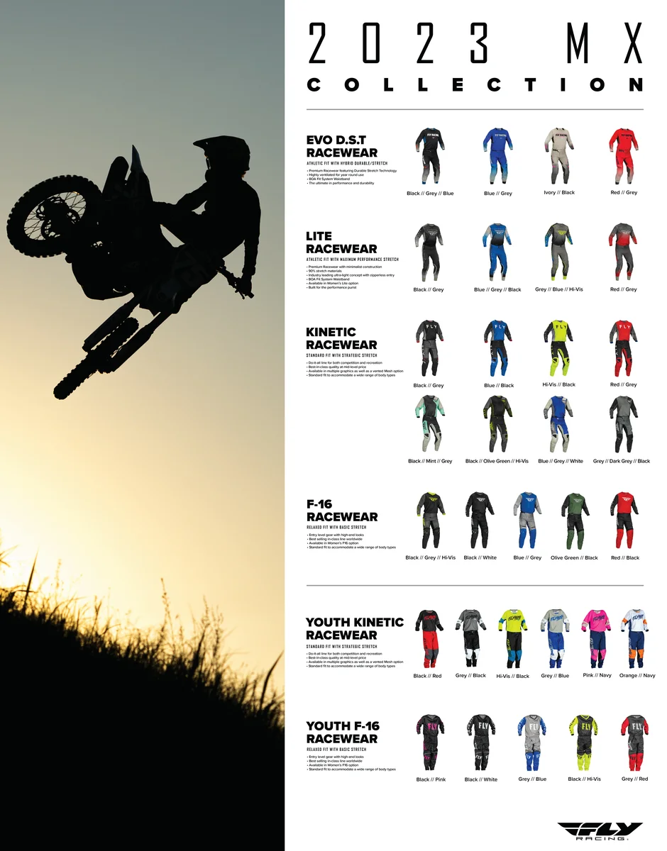 FLY RACING - MX23 DOUBLE SIDED CO - Fly MX23 Gear and Helmet POP Double Sided Sign