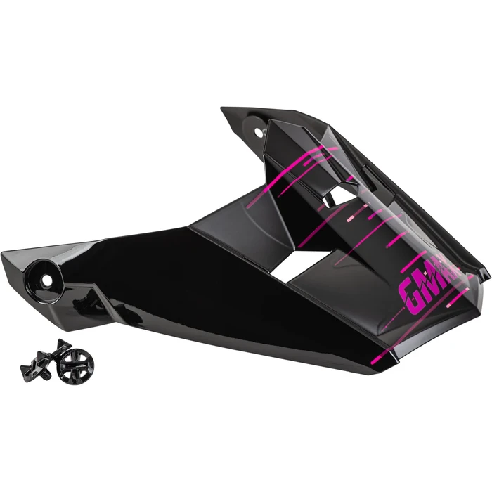 GMAX - G0463176 - MX-46 FREQUENCY OFF-ROAD VISOR MATTE BLACK/PINK LG-3X